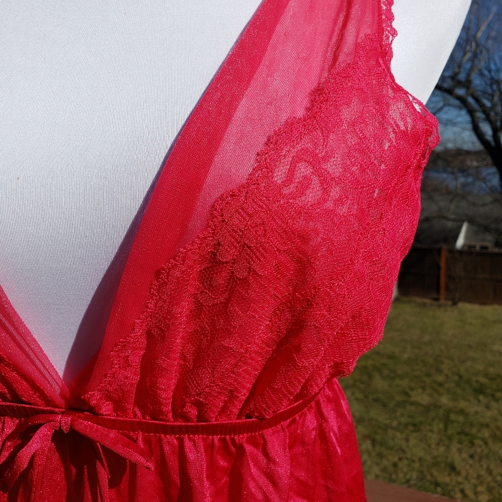 VINTAGE Pinup Nightgown Negligee Lingerie Balletcore Pink… - Picture 8 of 15